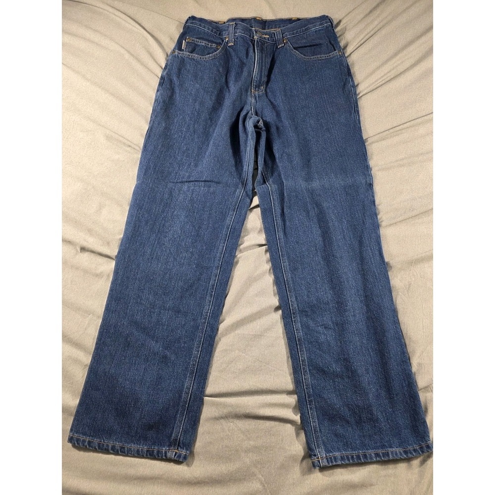 Carhartt Jeans Men 32x30 Relaxed Fit Cotton Blue Denim 381-83 Vintage Vtg Mexico